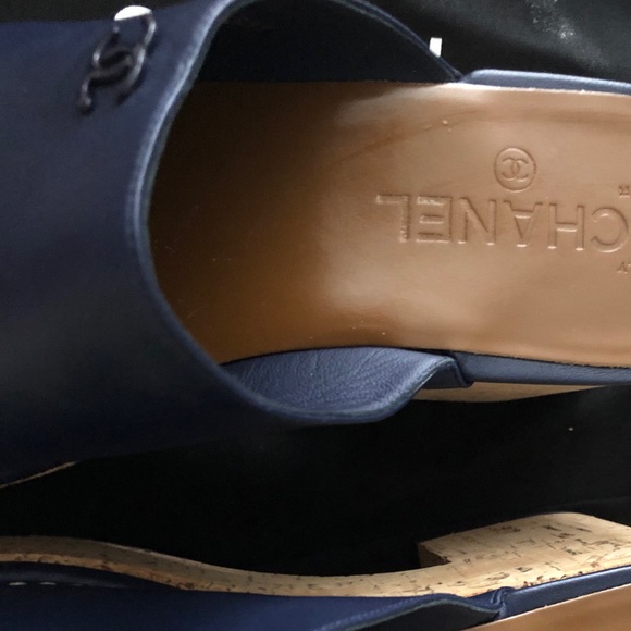 Chanel Mule Blue/Black size 10 - Picture 5 of 7